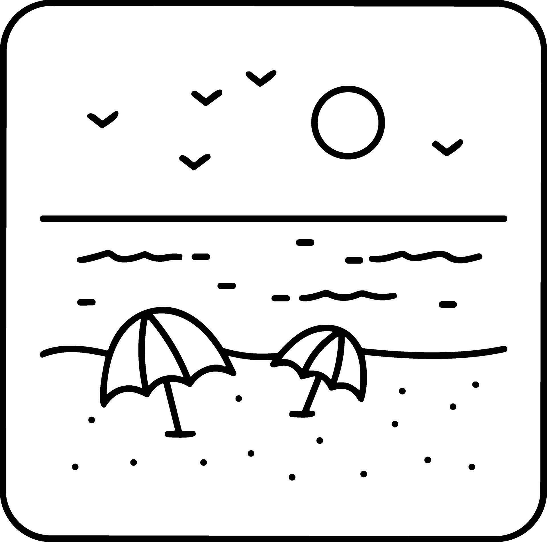 Umbrella protection icon symbol vector image. Illustration of the