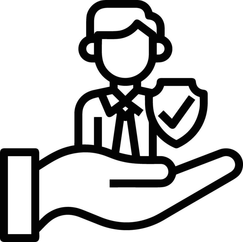 Umbrella protection icon symbol vector image. Illustration of the safety protect umbrella security design image