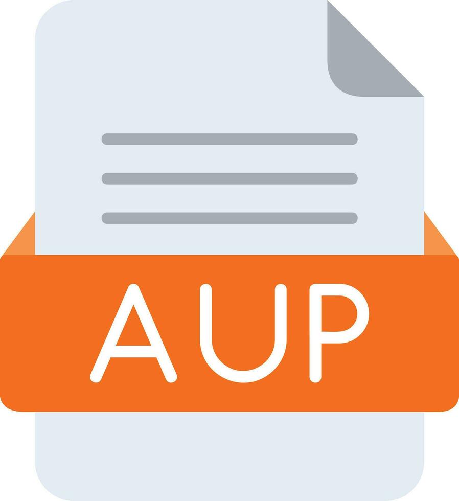 AUP File Format Line Icon vector