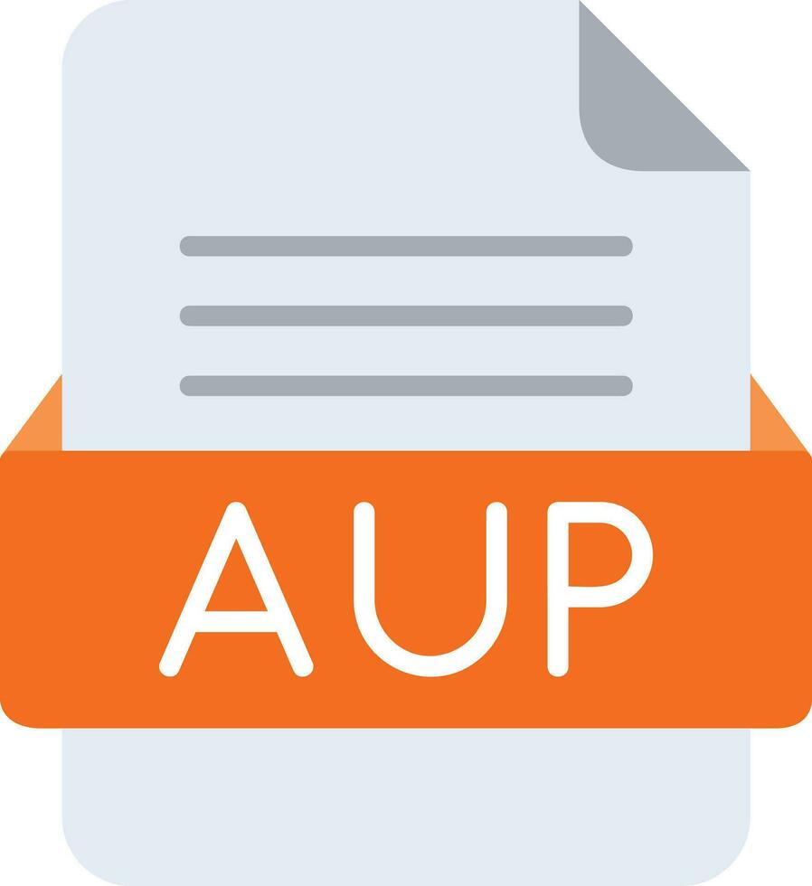 aup archivo formato línea icono vector