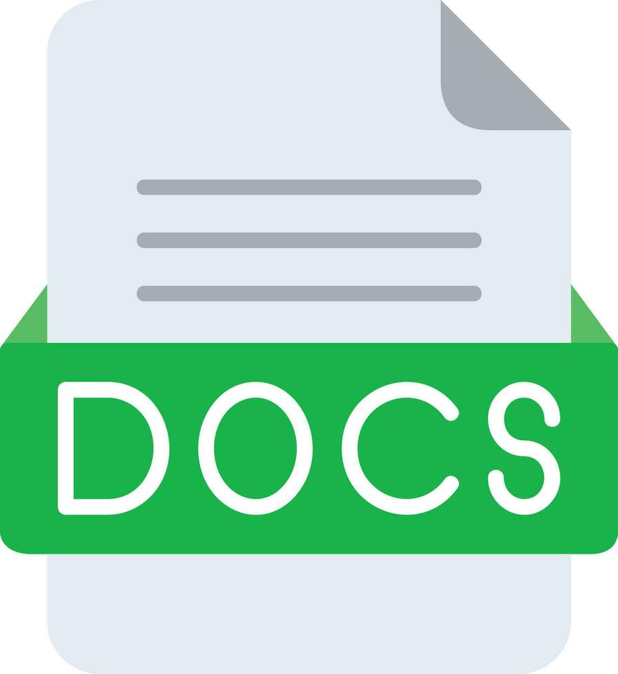 DOCS File Format Line Icon vector