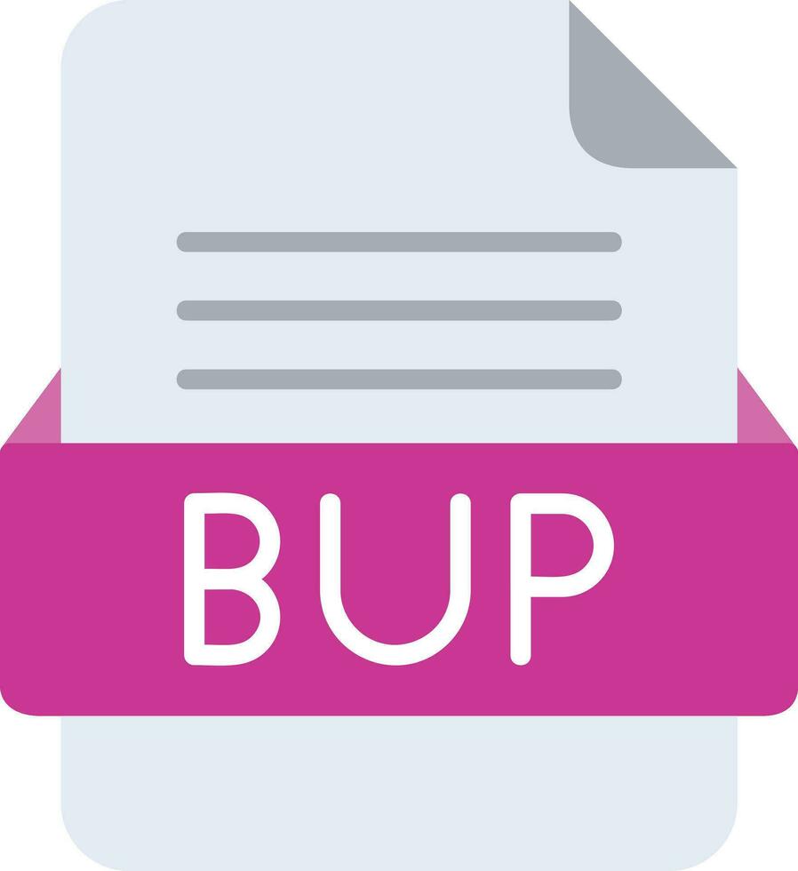 BUP File Format Line Icon vector