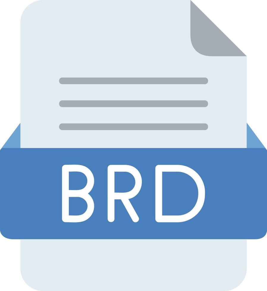 BRD File Format Line Icon vector