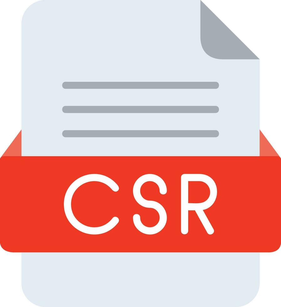 CSR File Format Line Icon vector