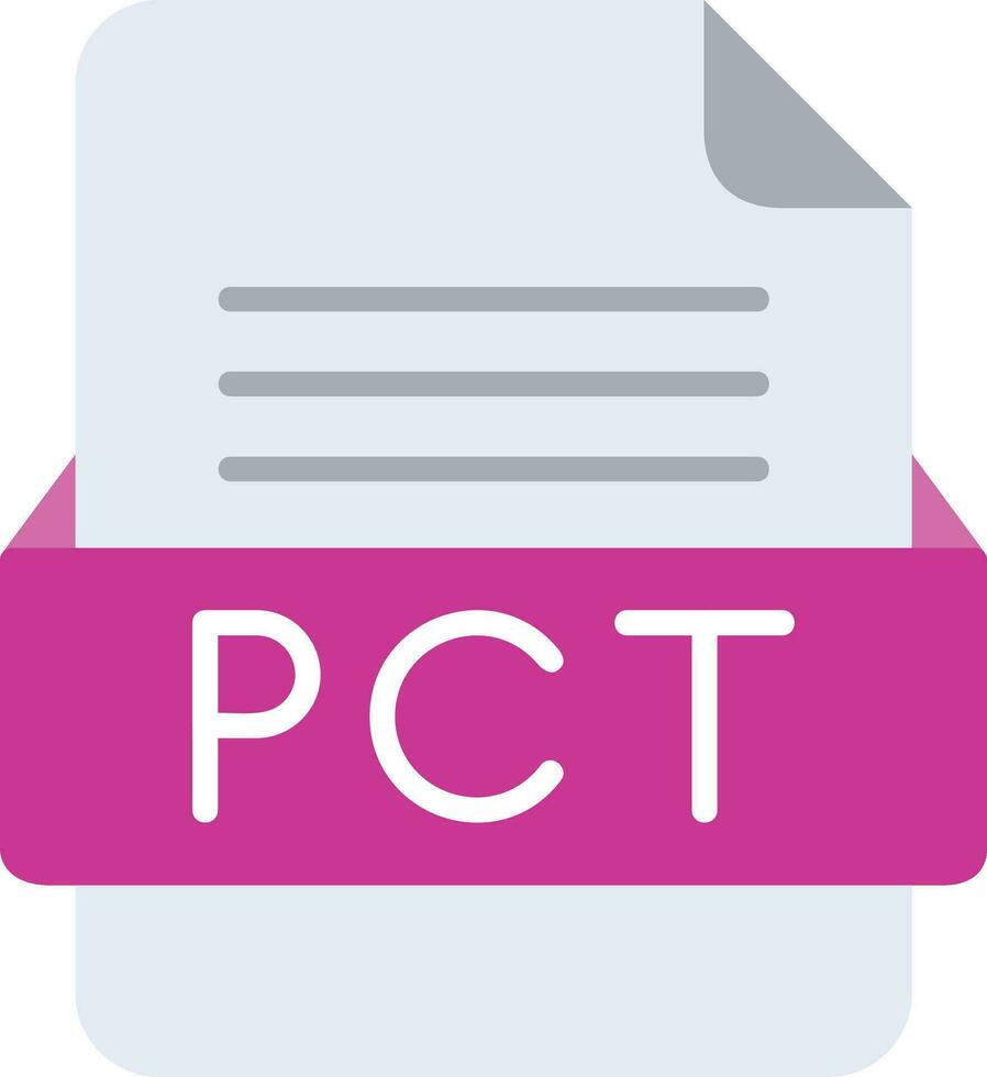 PCT File Format Line Icon vector