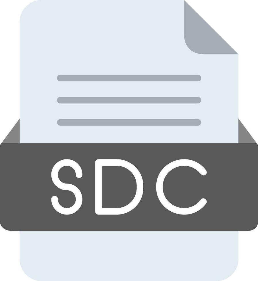 SDC File Format Line Icon vector