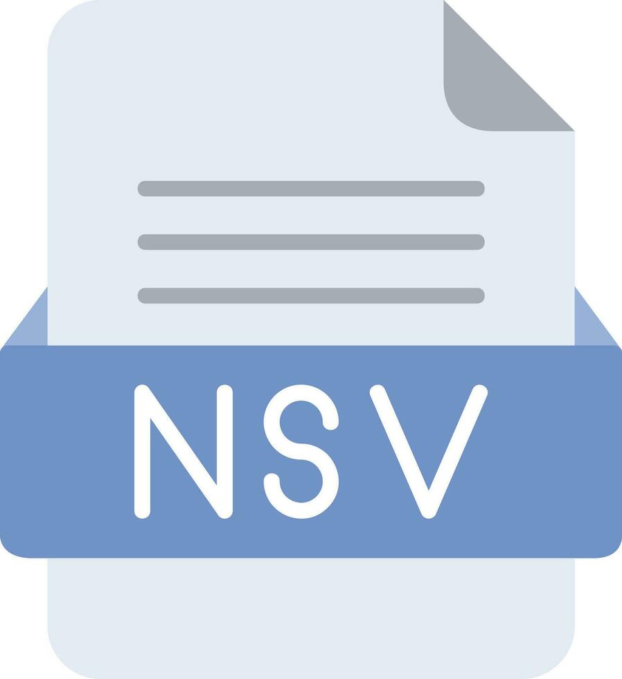 NSV File Format Line Icon vector