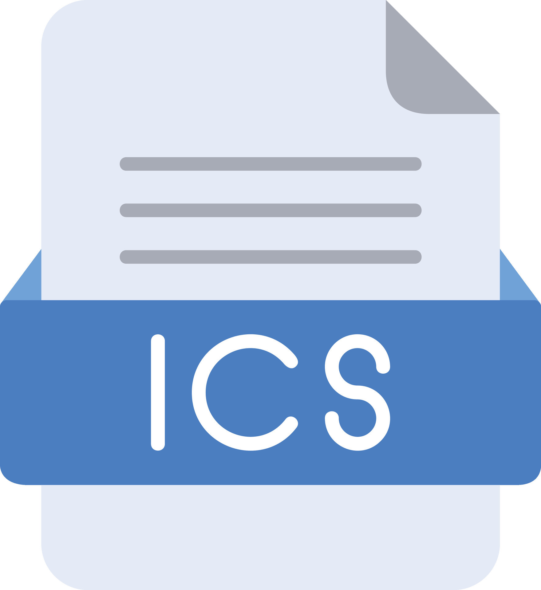 ICS File Format Line Icon 28642726 Vector Art at Vecteezy