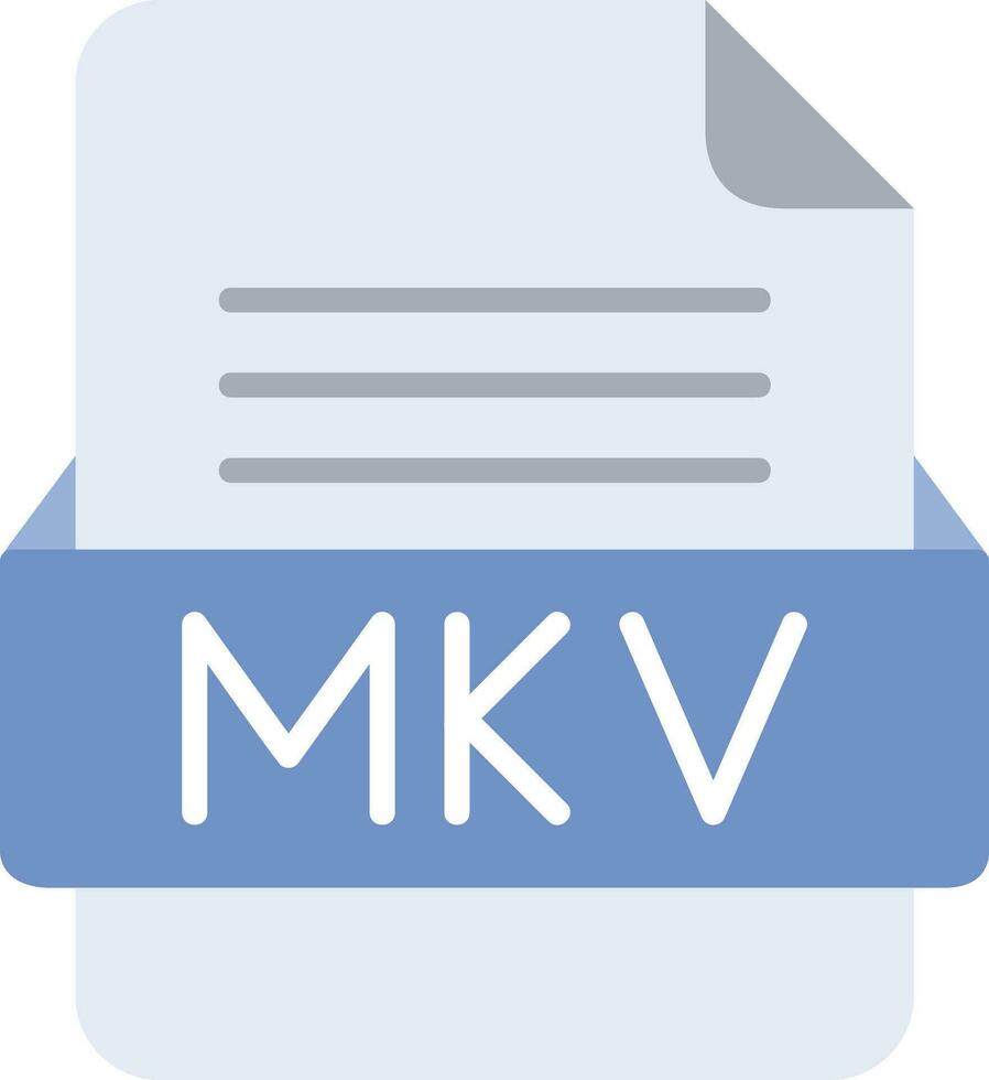 MKV File Format Line Icon vector