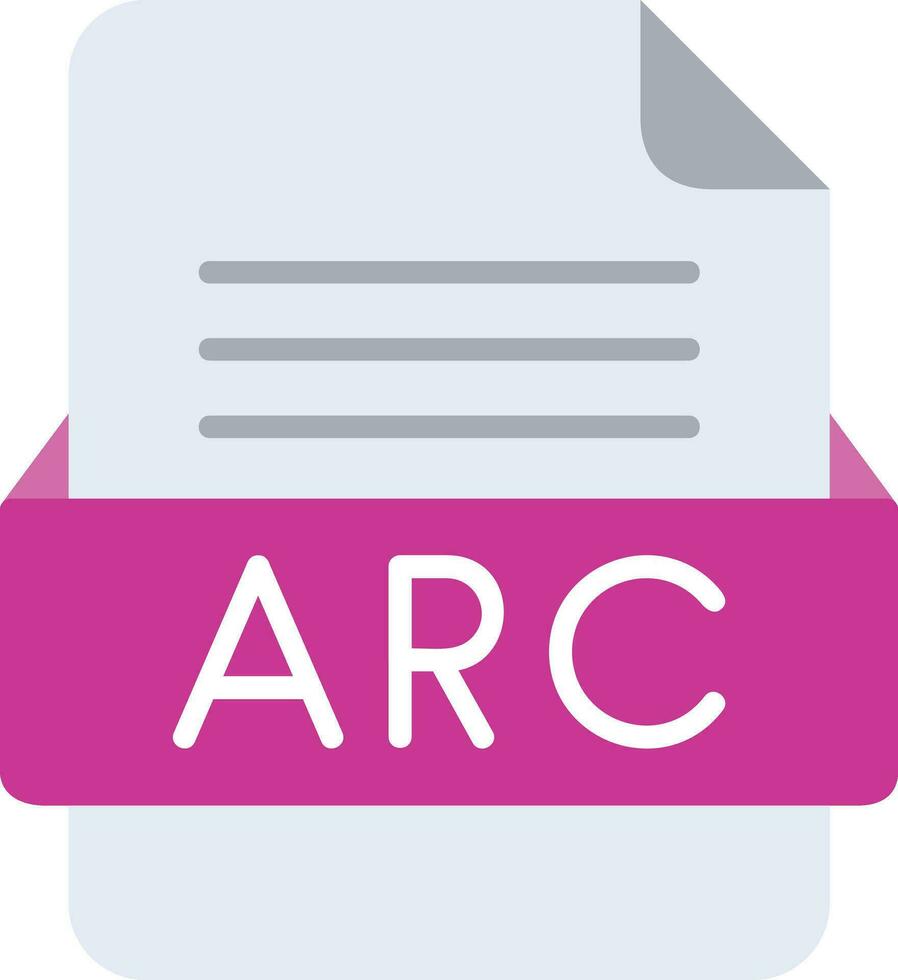 arco archivo formato línea icono vector