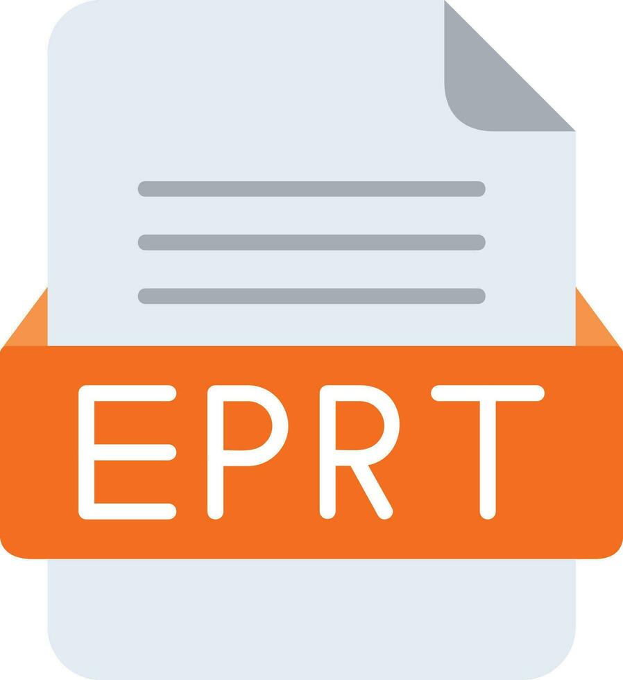 EPRT File Format Line Icon vector