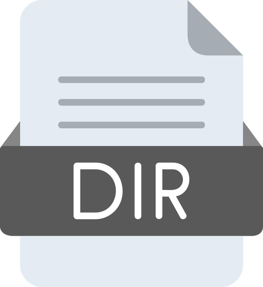 DIR File Format Line Icon vector
