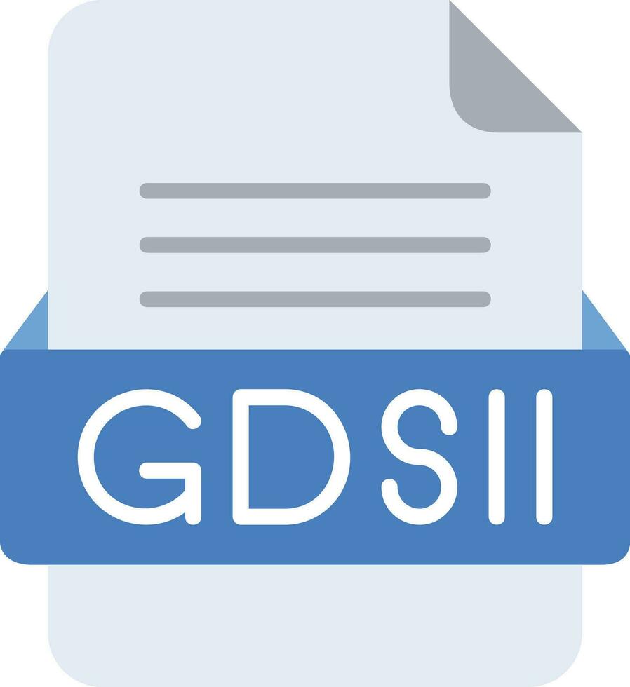 GDSII File Format Line Icon vector