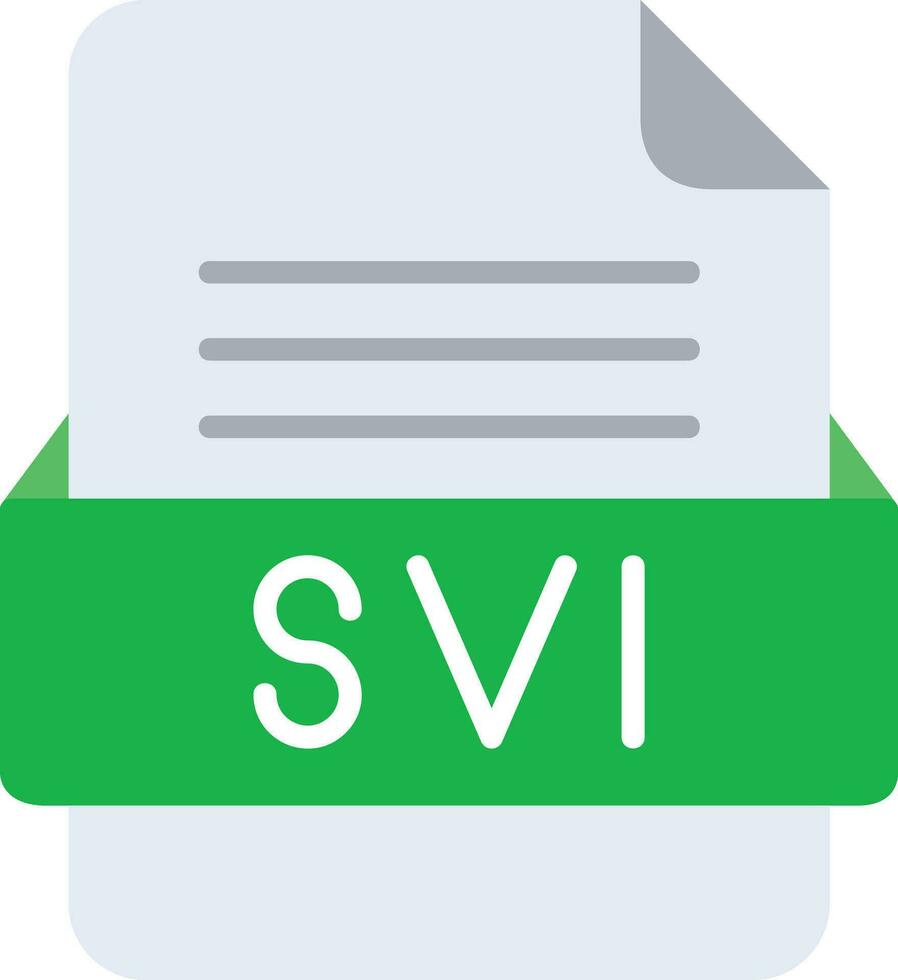 SVI File Format Line Icon vector