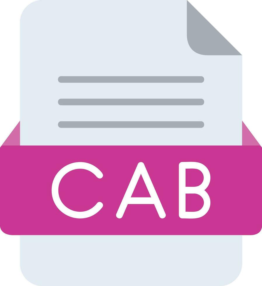 CAB File Format Line Icon vector
