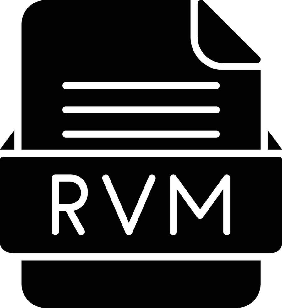 RVM File Format Line Icon vector