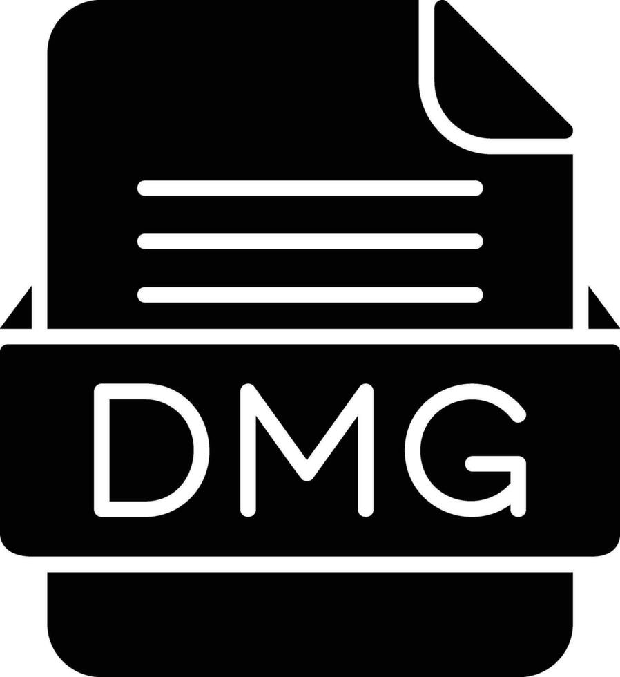DMG File Format Line Icon vector