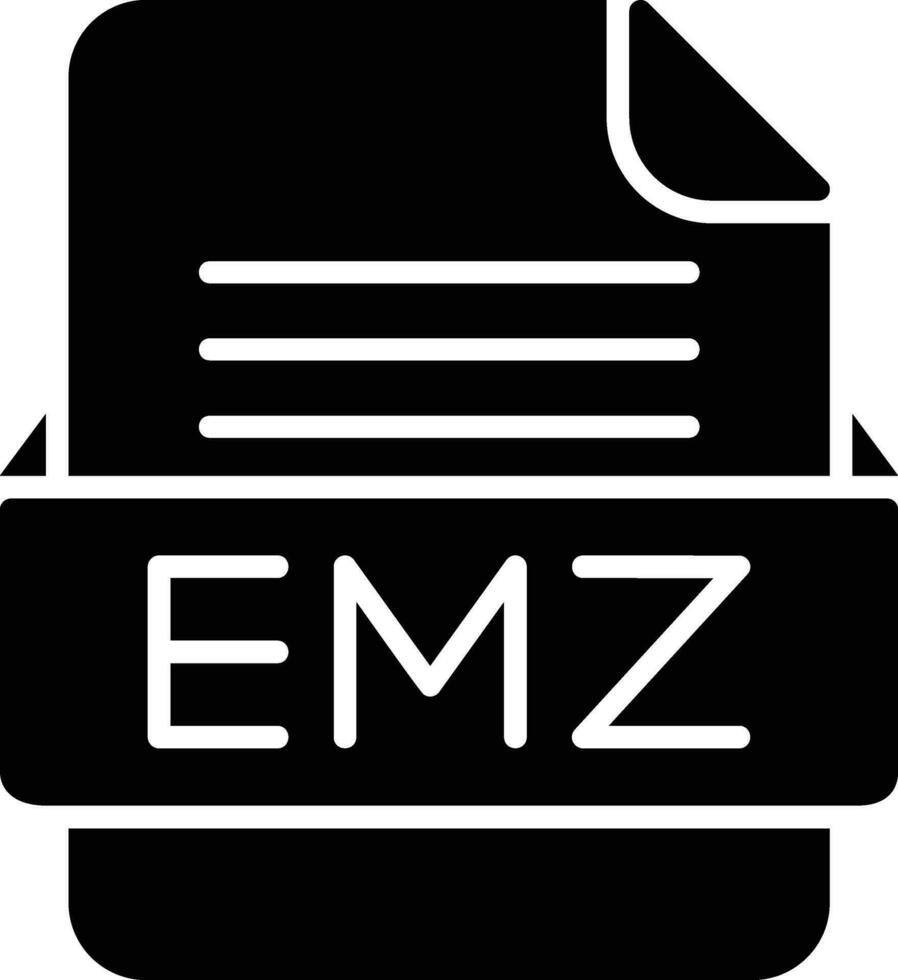 EMZ File Format Line Icon vector