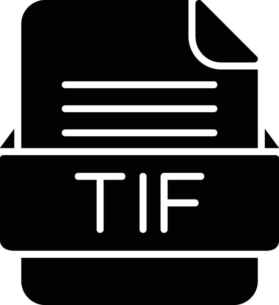 TIF File Format Line Icon vector