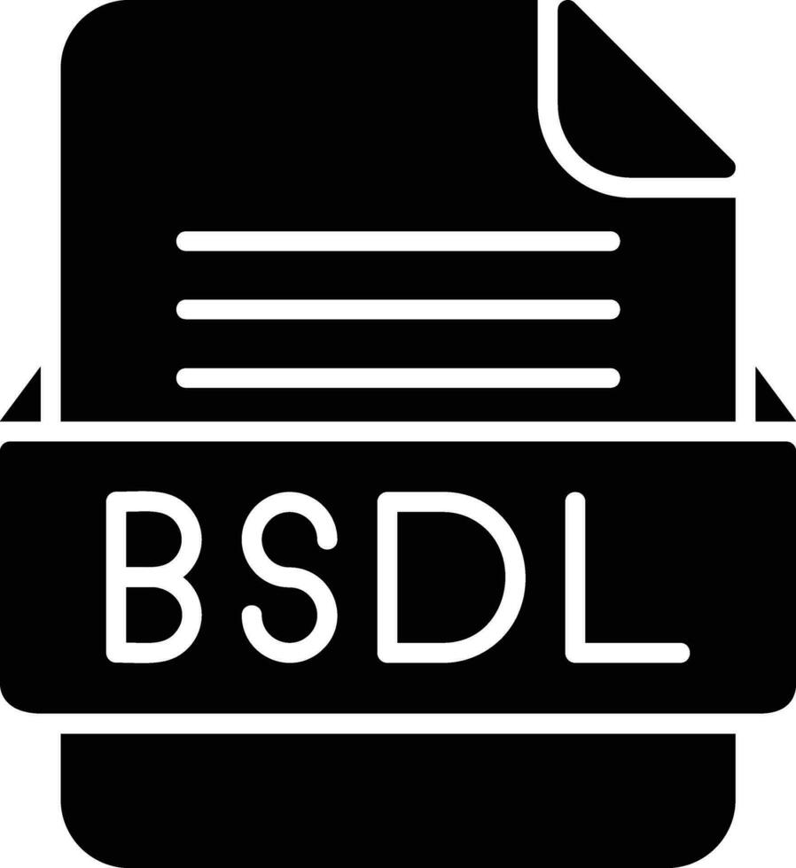 bsdl archivo formato línea icono vector