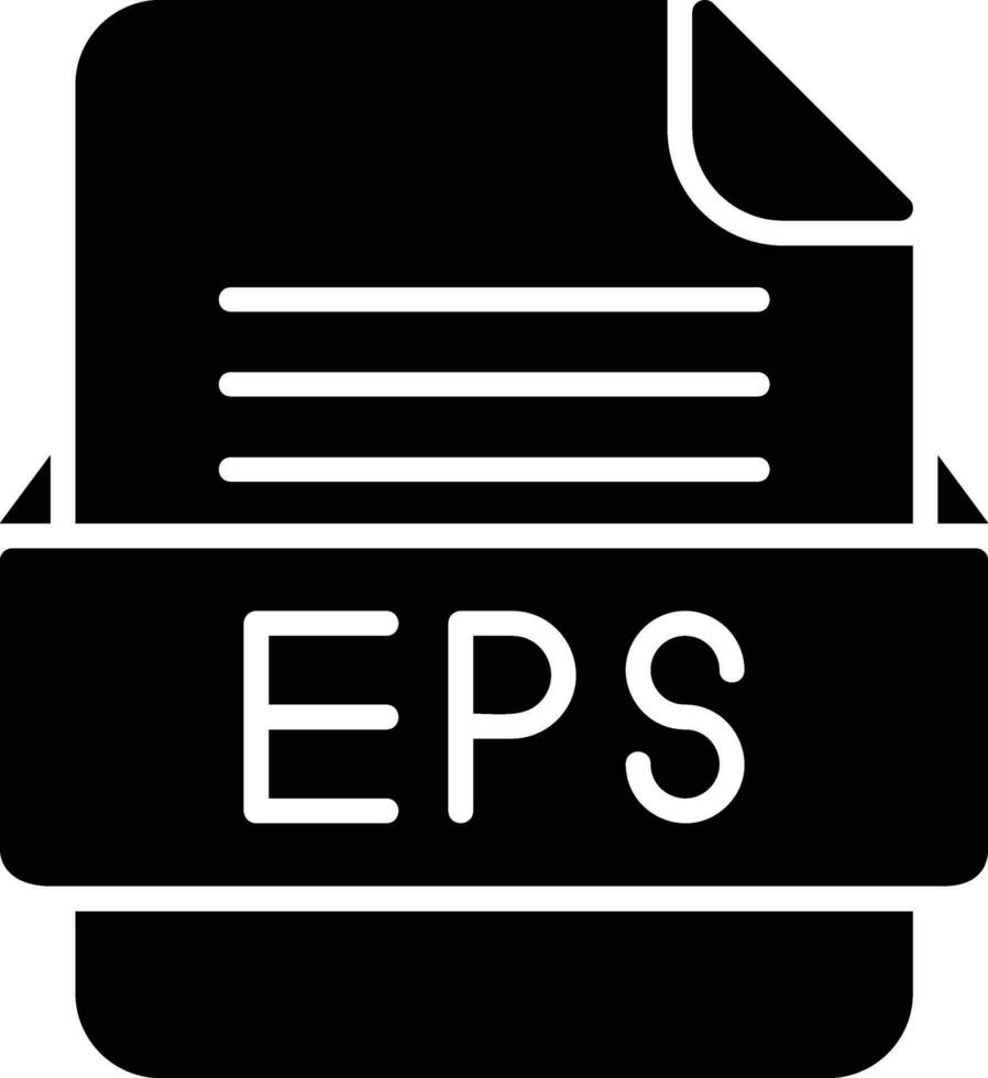 EPS File Format Line Icon vector