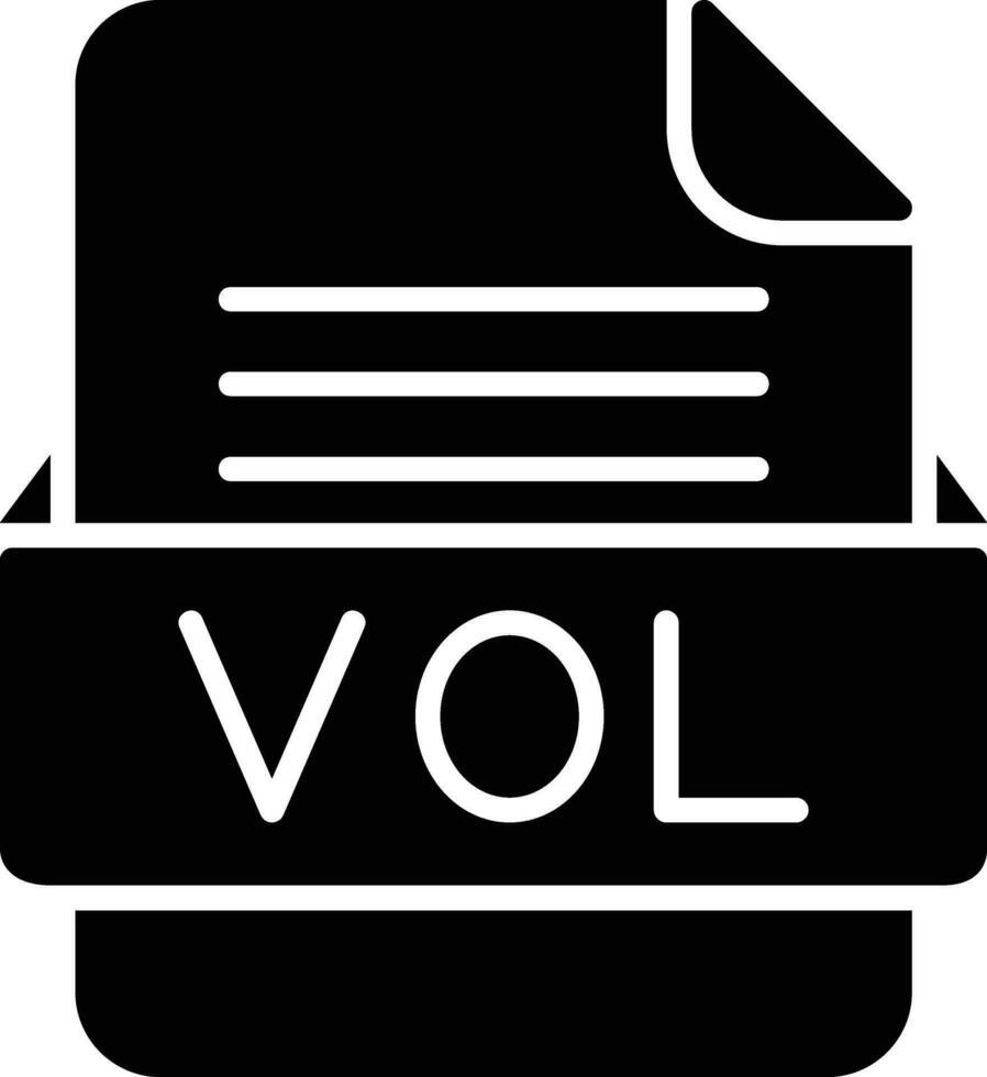 VOL File Format Line Icon vector