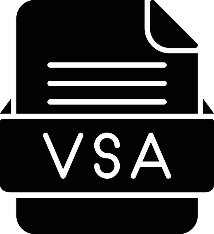 VSA File Format Line Icon vector