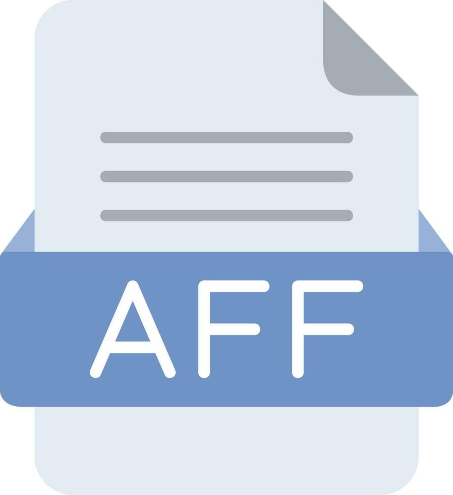 AFF File Format Line Icon vector