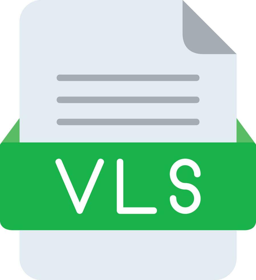 VLS File Format Line Icon vector