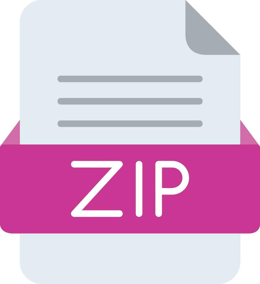ZIP File Format Line Icon vector