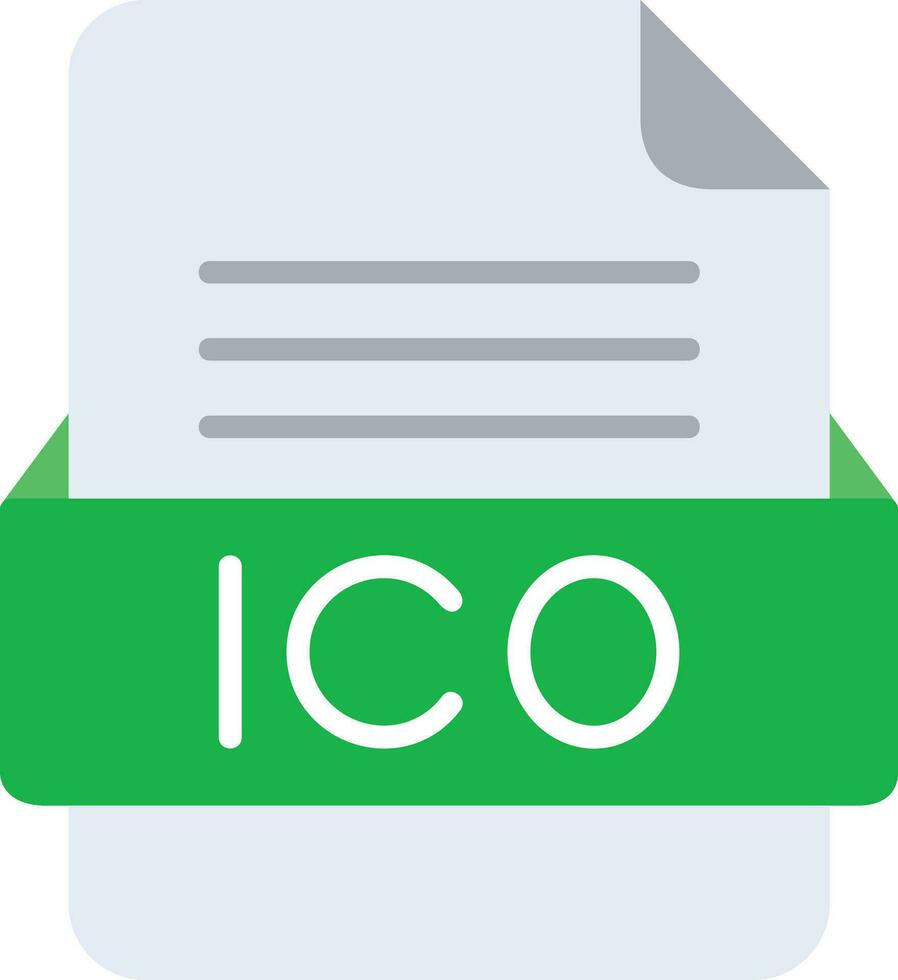 ICO File Format Line Icon vector
