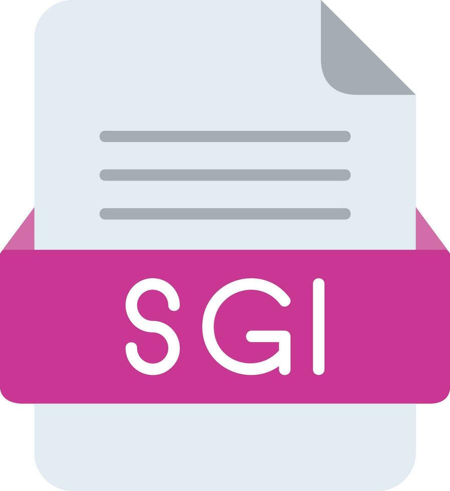 SGI File Format Line Icon vector