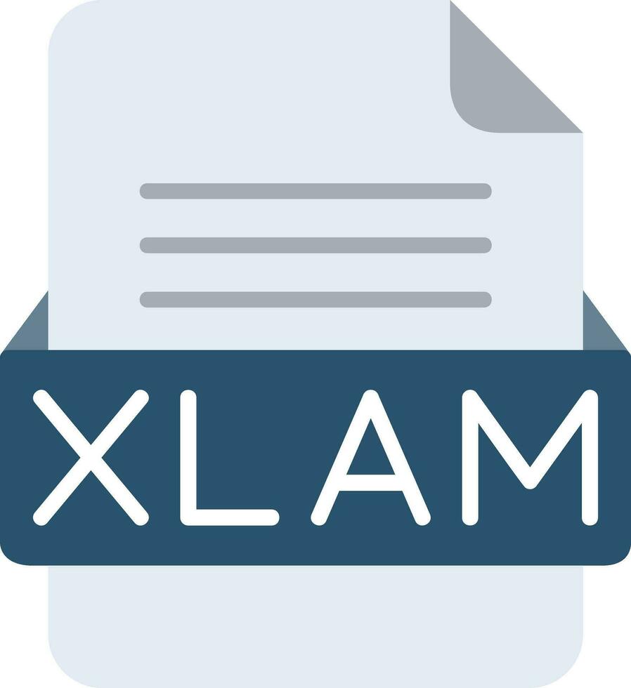 xlam archivo formato línea icono vector