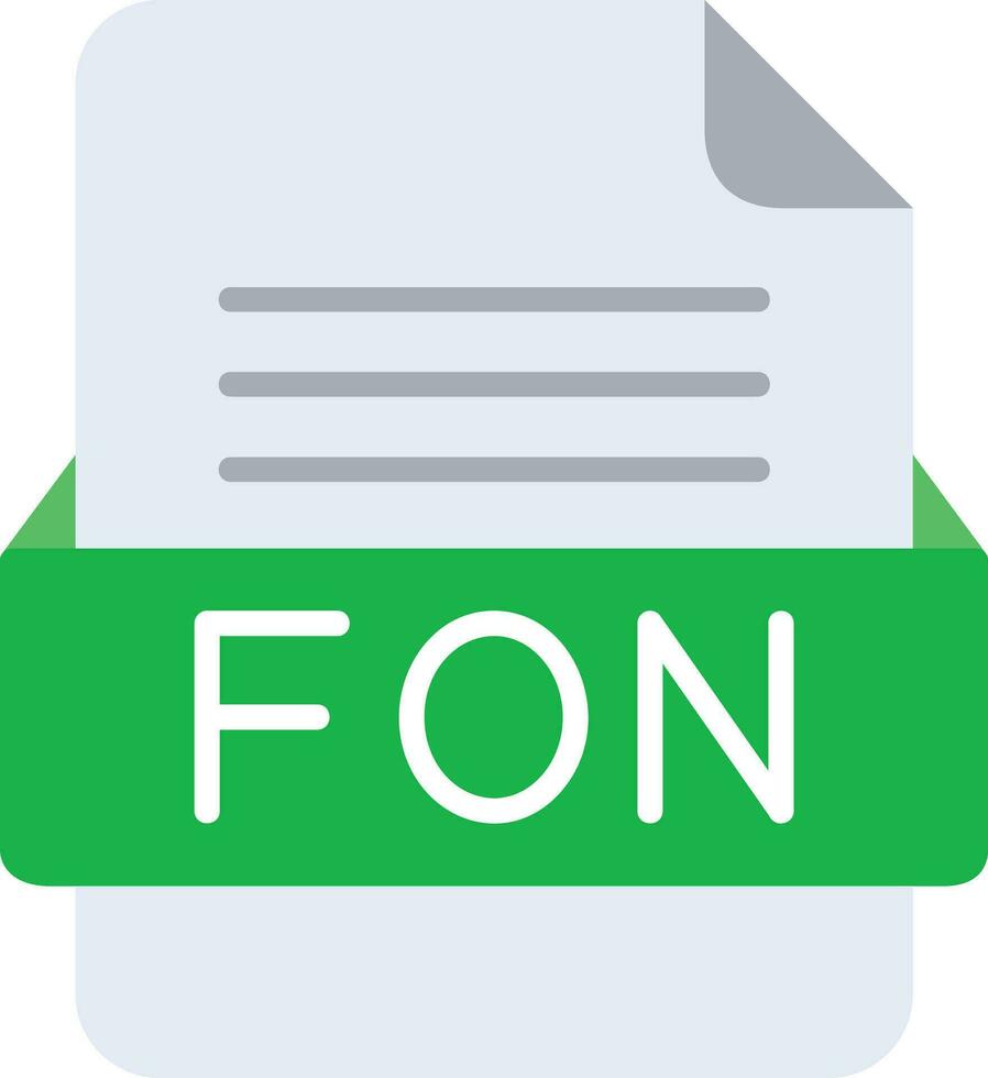 FON File Format Line Icon vector