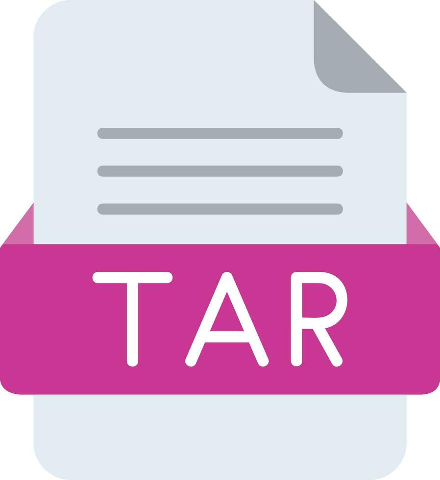 TAR File Format Line Icon vector