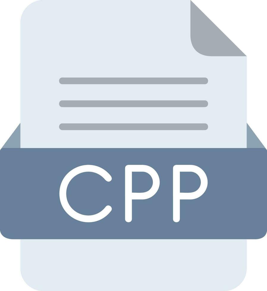 CPP File Format Line Icon vector