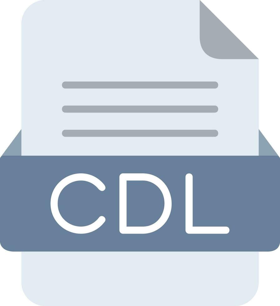 CDL archivo formato línea icono vector