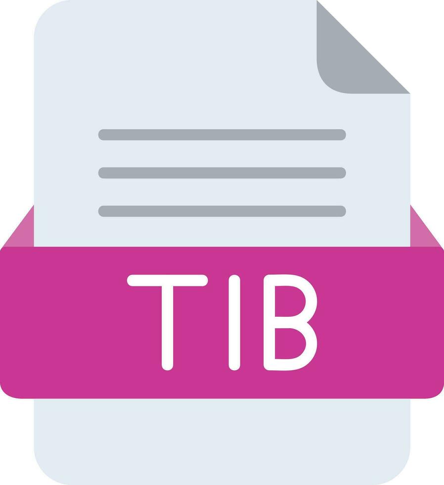 TIB File Format Line Icon vector