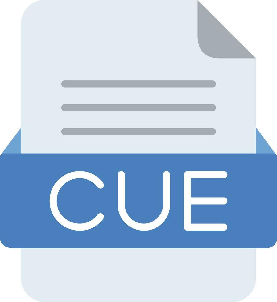 CUE File Format Line Icon vector