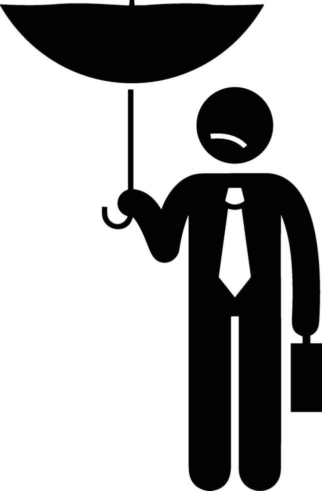 Umbrella protection icon symbol vector image. Illustration of the safety protect umbrella security design image