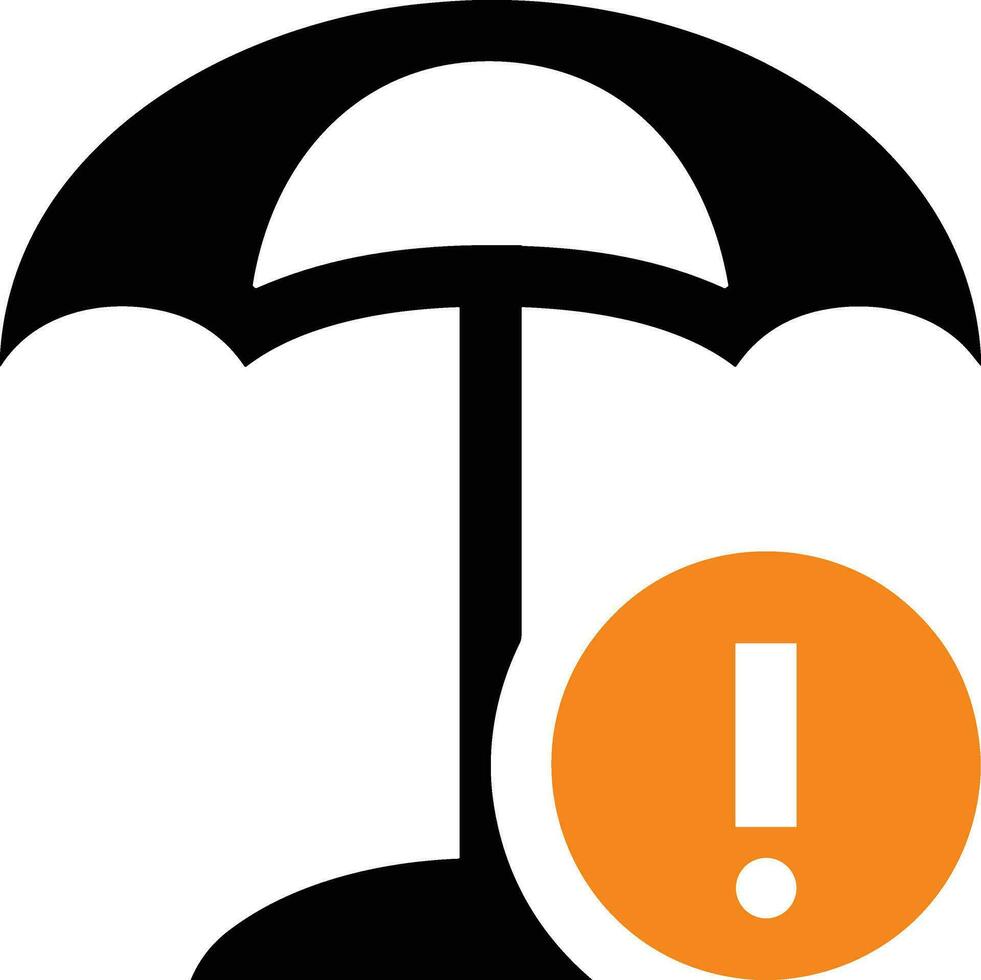 Umbrella protection icon symbol vector image. Illustration of the safety protect umbrella security design image