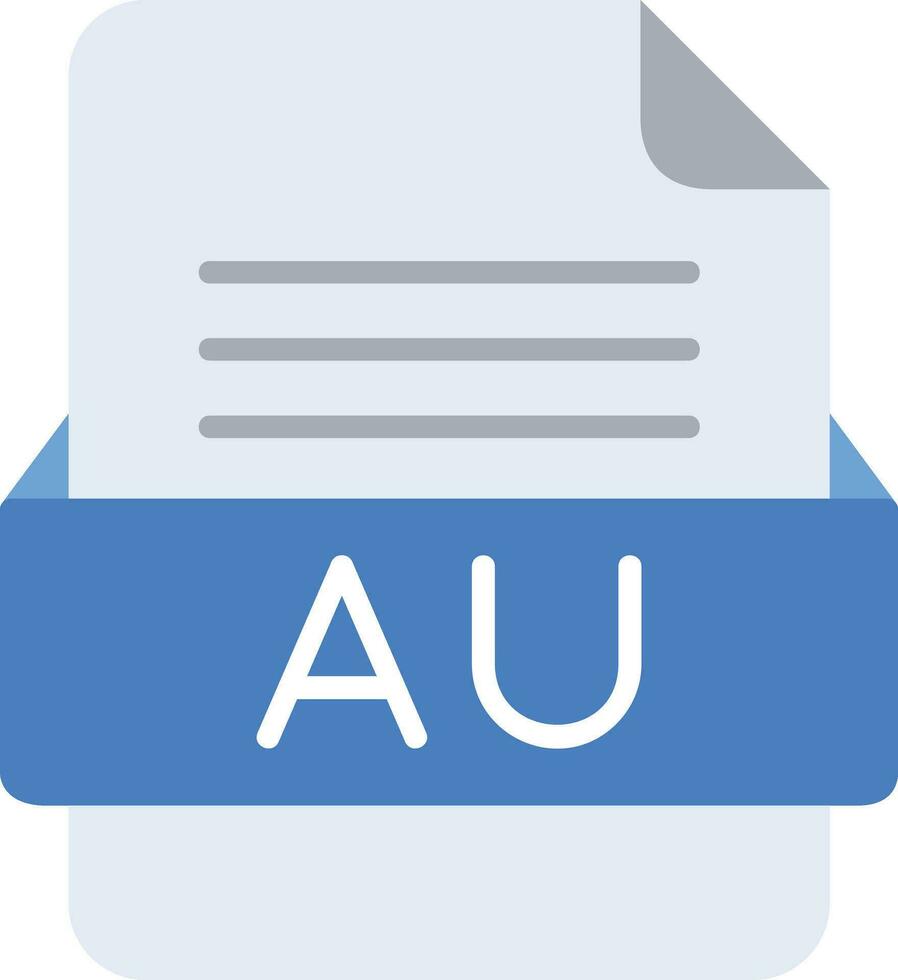 AU File Format Line Icon vector