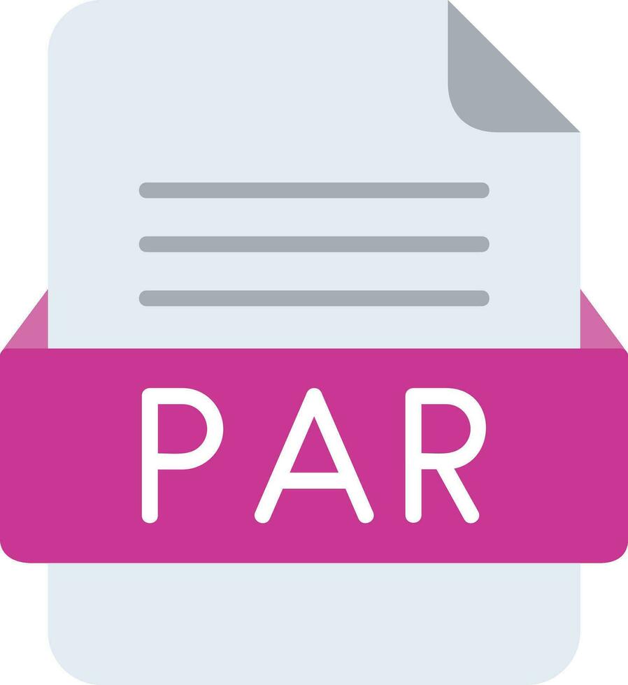 PAR File Format Line Icon vector