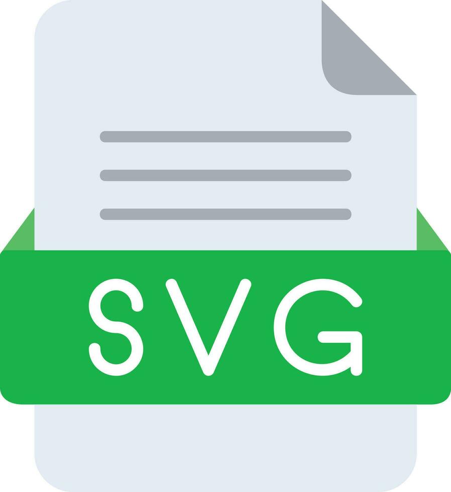 SVG File Format Line Icon vector