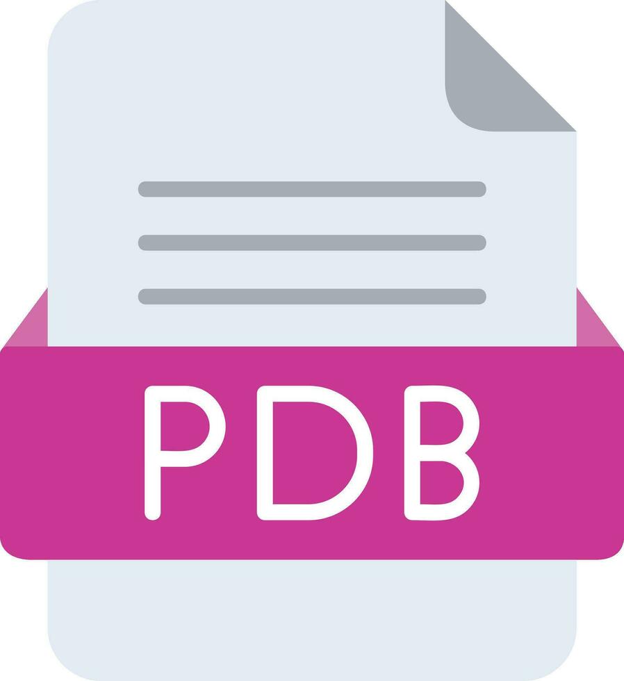 PDB File Format Line Icon vector
