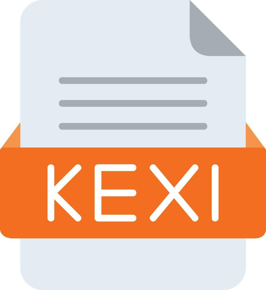 KEXI File Format Line Icon vector