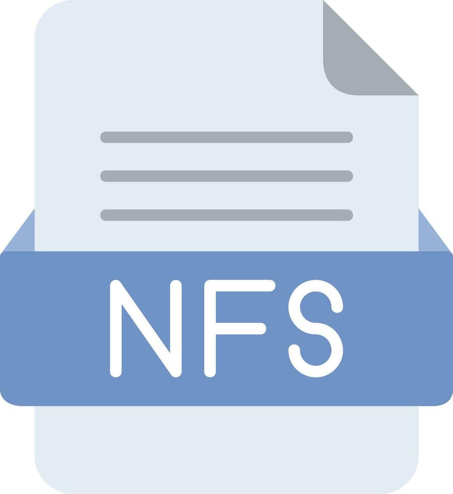 NFS File Format Line Icon vector