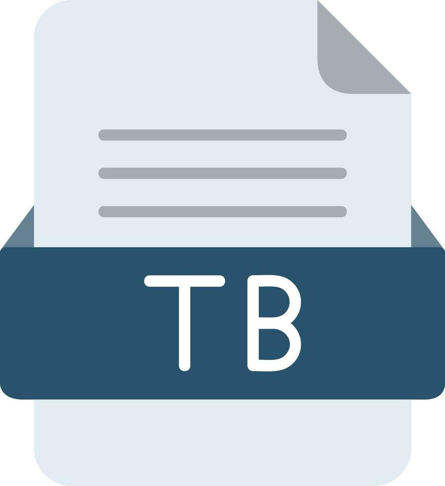 TB File Format Line Icon vector