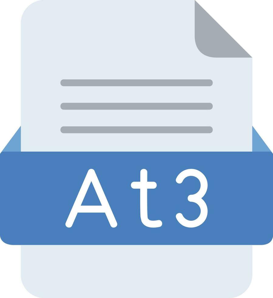 At3 File Format Line Icon vector