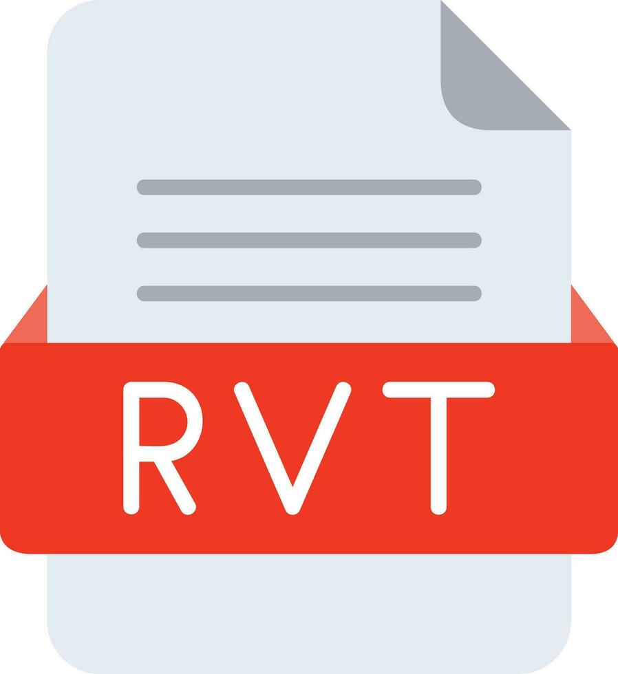 RVT File Format Line Icon vector